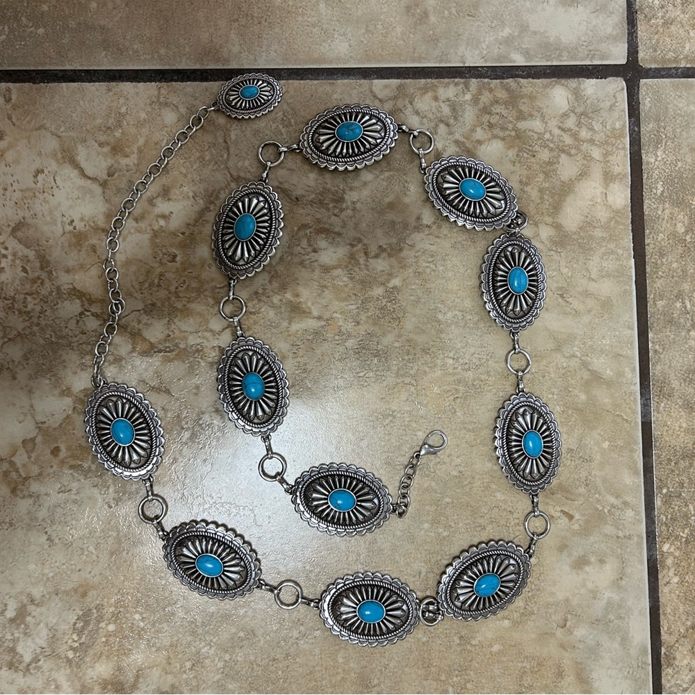 Ariat Silver and Turquoise Women's Belt